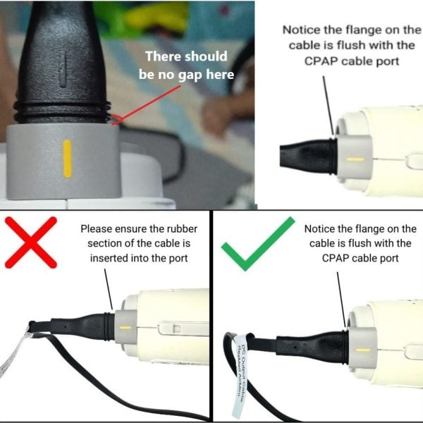 Connecting the AirMini to the Pilot 24 Lite cable | Intus Healthcare