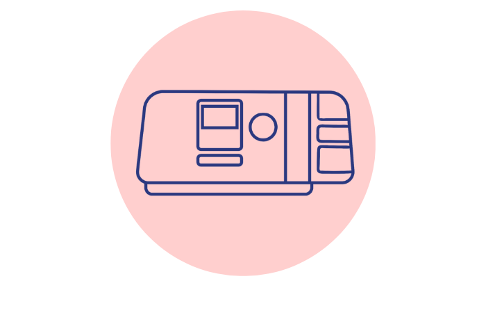 CPAP Machine in circle | Intus Healthcare