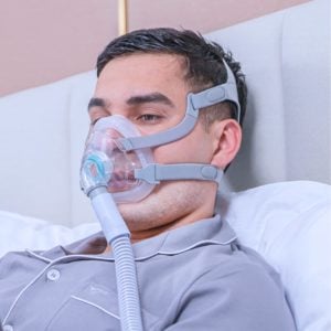 Man wearing BMC F5A+ Full Face CPAP Mask | Intus Healthcare