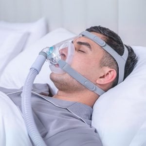Man wearing BMC F5+ Full Face CPAP Mask | Intus Healthcare