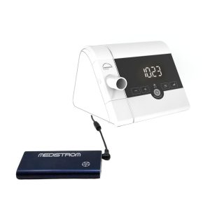 Pilot Flex CPAP Battery connected to the Loewenstein Prisma SmartPlus CPAP Machine | Intus Healthcare