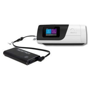 Pilot Flex CPAP Battery connected to the ResMed AirSense 11 CPAP Machine | Intus Healthcare
